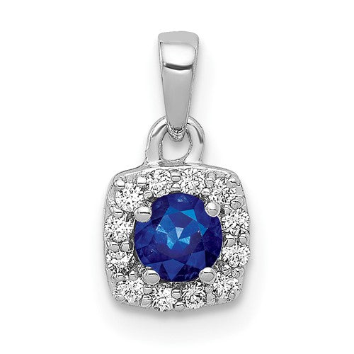 14k-white-gold-diamond-and-20-sapphire-square-halo-pendant-SolomonJeweler-Wichita-KS-CustomJewelry