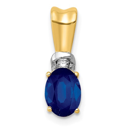 14k-w-rhodium-diamond-and-oval-sapphire-pendant-SolomonJeweler-Wichita-KS-CustomJewelry