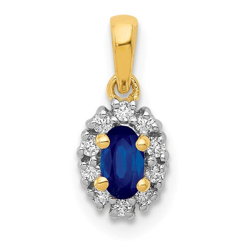 14k-and-rhodium-diamond-and-32-sapphire-oval-halo-pendant-SolomonJeweler-Wichita-KS-CustomJewelry