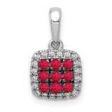 14k-white-gold-diamond-and-23-ruby-square-halo-pendant-SolomonJeweler-Wichita-KS-CustomJewelry
