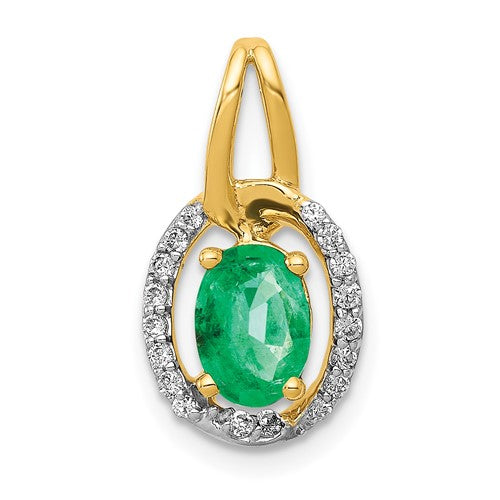 14k-diamond-and-oval-emerald-pendant-SolomonJeweler-Wichita-KS-CustomJewelry