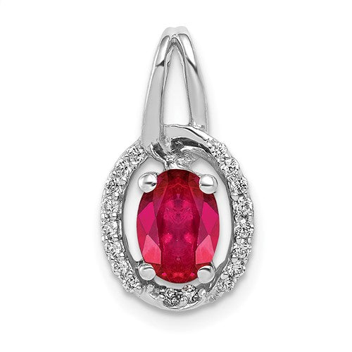 14k-white-gold-diamond-and-86-ruby-oval-halo-pendant-SolomonJeweler-Wichita-KS-CustomJewelry