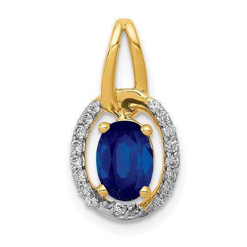 14k-diamond-and-85-sapphire-halo-pendant-SolomonJeweler-Wichita-KS-CustomJewelry