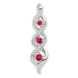 14k-white-gold-diamond-and-25-ruby-twisted-3-stone-chain-slide-SolomonJeweler-Wichita-KS-CustomJewelry