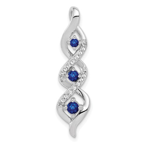 14k-white-gold-diamond-26-sapphire-3-stone-twisted-chain-slide-SolomonJeweler-Wichita-KS-CustomJewelry