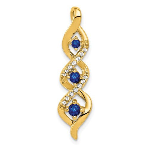 14k-diamond-and-26-sapphire-3-stone-twisted-chain-slide-SolomonJeweler-Wichita-KS-CustomJewelry