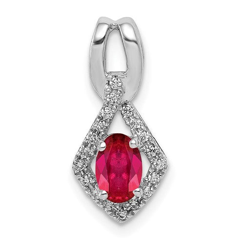 14k-white-gold-diamond-and-62-oval-ruby-pendant-SolomonJeweler-Wichita-KS-CustomJewelry
