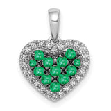 14k-white-gold-w-black-rhodium-diamond-emerald-heart-pendant-SolomonJeweler-Wichita-KS-CustomJewelry