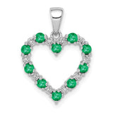 14k-white-gold-diamond-and-emerald-heart-pendant-SolomonJeweler-Wichita-KS-CustomJewelry
