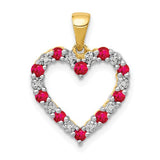 14k-diamond-and-35-ruby-heart-pendant-SolomonJeweler-Wichita-KS-CustomJewelry
