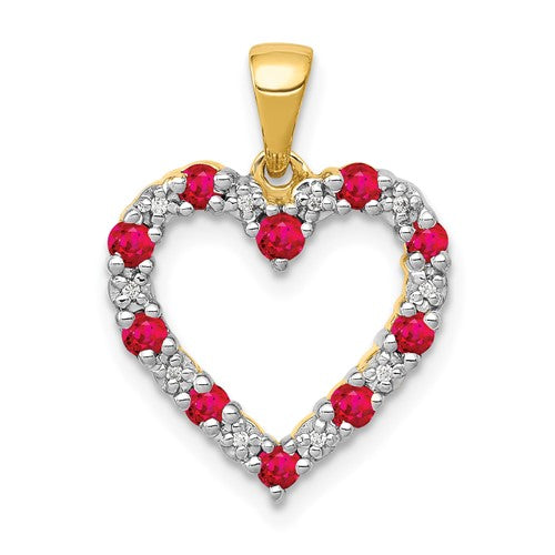14k-diamond-and-35-ruby-heart-pendant-SolomonJeweler-Wichita-KS-CustomJewelry