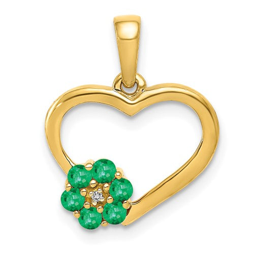 14k-diamond-and-emerald-heart-and-flower-pendant-SolomonJeweler-Wichita-KS-CustomJewelry