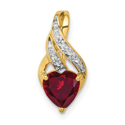 14k-diamond-and-created-ruby-polished-heart-pendant-SolomonJeweler-Wichita-KS-CustomJewelry
