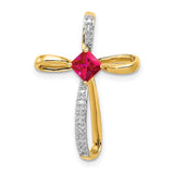 14k-and-rhodium-lab-created-ruby-and-diamond-cross-slide-SolomonJeweler-Wichita-KS-CustomJewelry