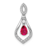 14k-white-gold-diamond-and-ruby-teardrop-dangle-pendant-SolomonJeweler-Wichita-KS-CustomJewelry