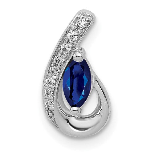 14k-white-gold-diamond-and-28-sapphire-teardrop-slide-SolomonJeweler-Wichita-KS-CustomJewelry