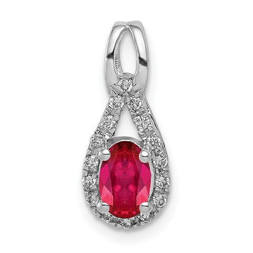14k-white-gold-diamond-and-oval-50-ruby-pendant-SolomonJeweler-Wichita-KS-CustomJewelry