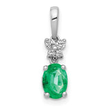 14k-white-gold-diamond-and-oval-emerald-pendant-SolomonJeweler-Wichita-KS-CustomJewelry