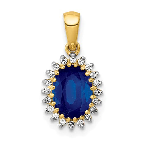 14k-diamond-and-oval-1-30-sapphire-pendant-SolomonJeweler-Wichita-KS-CustomJewelry