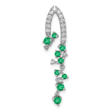 14k-white-gold-fancy-diamond-and-emerald-chain-slide-SolomonJeweler-Wichita-KS-CustomJewelry