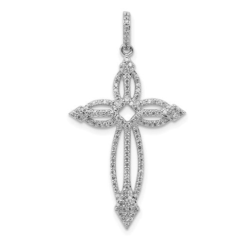 14k-white-gold-1-3ct-diamond-fancy-cross-pendant-SolomonJeweler-Wichita-KS-CustomJewelry