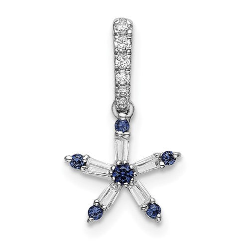 14k-white-gold-blue-sapphire-and-diamond-star-pendant-SolomonJeweler-Wichita-KS-CustomJewelry