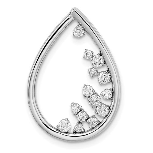14k-white-gold-polished-teardrop-diamond-chain-slide-SolomonJeweler-Wichita-KS-CustomJewelry