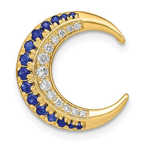 14k-polished-moon-sapphire-and-diamond-chain-slide-SolomonJeweler-Wichita-KS-CustomJewelry