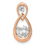 14k-rose-gold-polished-diamond-double-teardrop-chain-slide-SolomonJeweler-Wichita-KS-CustomJewelry