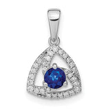14k-white-gold-diamond-and-blue-sapphire-triangle-pendant-SolomonJeweler-Wichita-KS-CustomJewelry