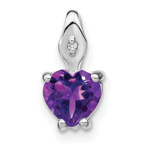 14k-white-gold-heart-amethyst-and-diamond-pendant-SolomonJeweler-Wichita-KS-CustomJewelry