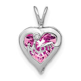 14k-white-gold-creat-pink-sapphire-diamond-mom-heart-pendant-SolomonJeweler-Wichita-KS-CustomJewelry