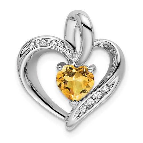 14k-white-gold-citrine-and-diamond-heart-pendant-SolomonJeweler-Wichita-KS-CustomJewelry