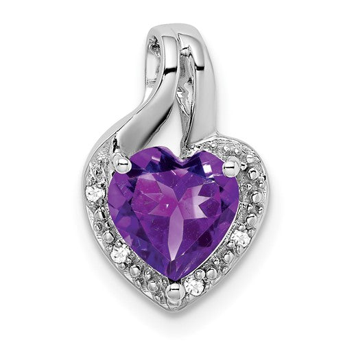 14k-white-gold-amethyst-and-diamond-heart-pendant-SolomonJeweler-Wichita-KS-CustomJewelry