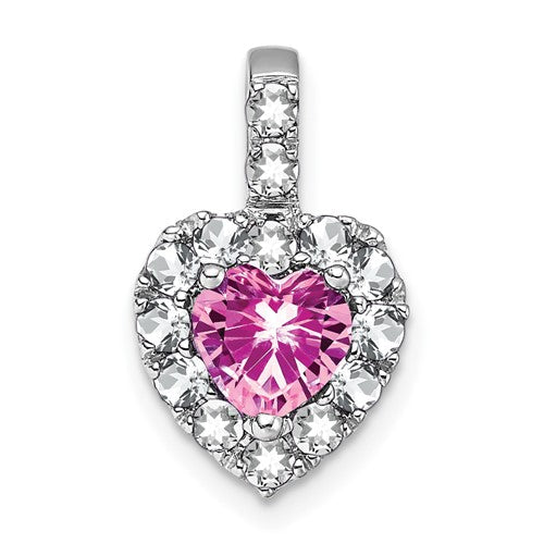 14k-white-gold-creat-pink-sapphire-white-topaz-halo-heart-pendant-SolomonJeweler-Wichita-KS-CustomJewelry