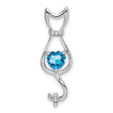 14k-white-gold-blue-topaz-and-diamond-cat-pendant-SolomonJeweler-Wichita-KS-CustomJewelry