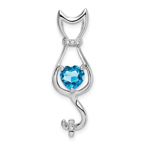 14k-white-gold-blue-topaz-and-diamond-cat-pendant-SolomonJeweler-Wichita-KS-CustomJewelry