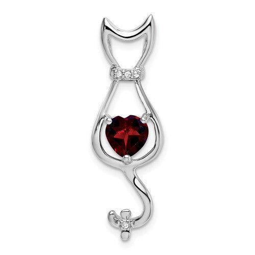 14k-white-gold-garnet-and-diamond-cat-pendant-SolomonJeweler-Wichita-KS-CustomJewelry