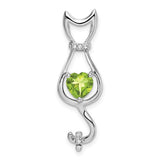 14k-white-gold-peridot-and-diamond-cat-pendant-SolomonJeweler-Wichita-KS-CustomJewelry