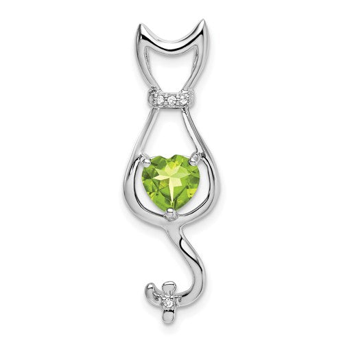 14k-white-gold-peridot-and-diamond-cat-pendant-SolomonJeweler-Wichita-KS-CustomJewelry