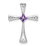 14k-white-gold-amethyst-and-diamond-cross-chain-slide-SolomonJeweler-Wichita-KS-CustomJewelry
