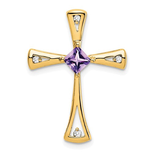 14k-amethyst-and-diamond-cross-chain-slide-SolomonJeweler-Wichita-KS-CustomJewelry