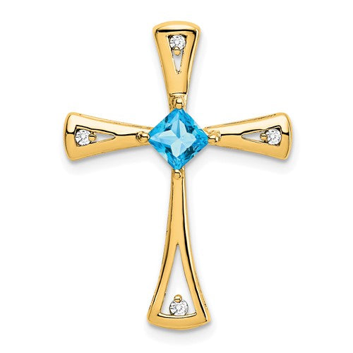 14k-blue-topaz-and-diamond-cross-chain-slide-SolomonJeweler-Wichita-KS-CustomJewelry