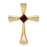 14k-garnet-and-diamond-cross-chain-slide-SolomonJeweler-Wichita-KS-CustomJewelry