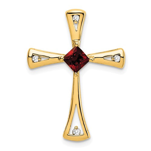 14k-garnet-and-diamond-cross-chain-slide-SolomonJeweler-Wichita-KS-CustomJewelry
