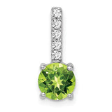 14k-white-gold-round-peridot-and-diamond-pendant-SolomonJeweler-Wichita-KS-CustomJewelry