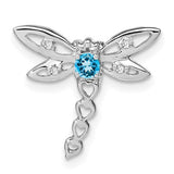 14k-white-gold-blue-topaz-and-diamond-dragonfly-chain-slide-SolomonJeweler-Wichita-KS-CustomJewelry