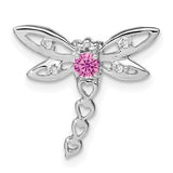 14k-white-gold-cr-pink-sapphire-and-diamond-dragonfly-chain-slide-SolomonJeweler-Wichita-KS-CustomJewelry