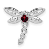 14k-white-gold-garnet-and-diamond-dragonfly-chain-slide-SolomonJeweler-Wichita-KS-CustomJewelry