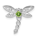 14k-white-gold-peridot-and-diamond-dragonfly-chain-slide-SolomonJeweler-Wichita-KS-CustomJewelry